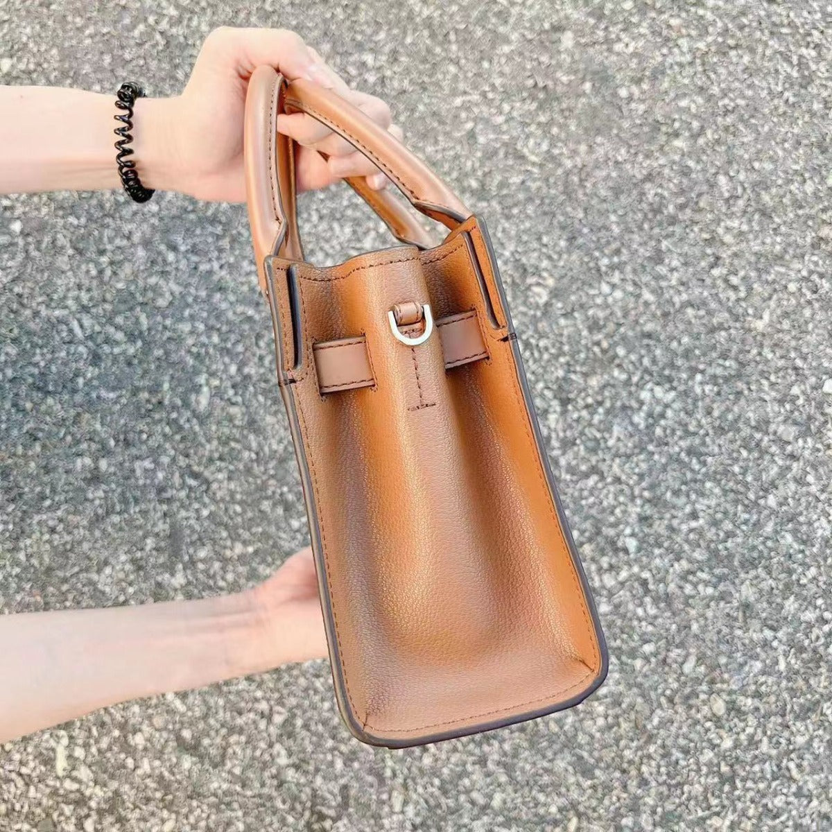 Michael Kors 35F1GHMS1B Hamilton Small Satchel In Brown Michael Kors 35F1GHMS1B Hamilton Small Satchel In Brown